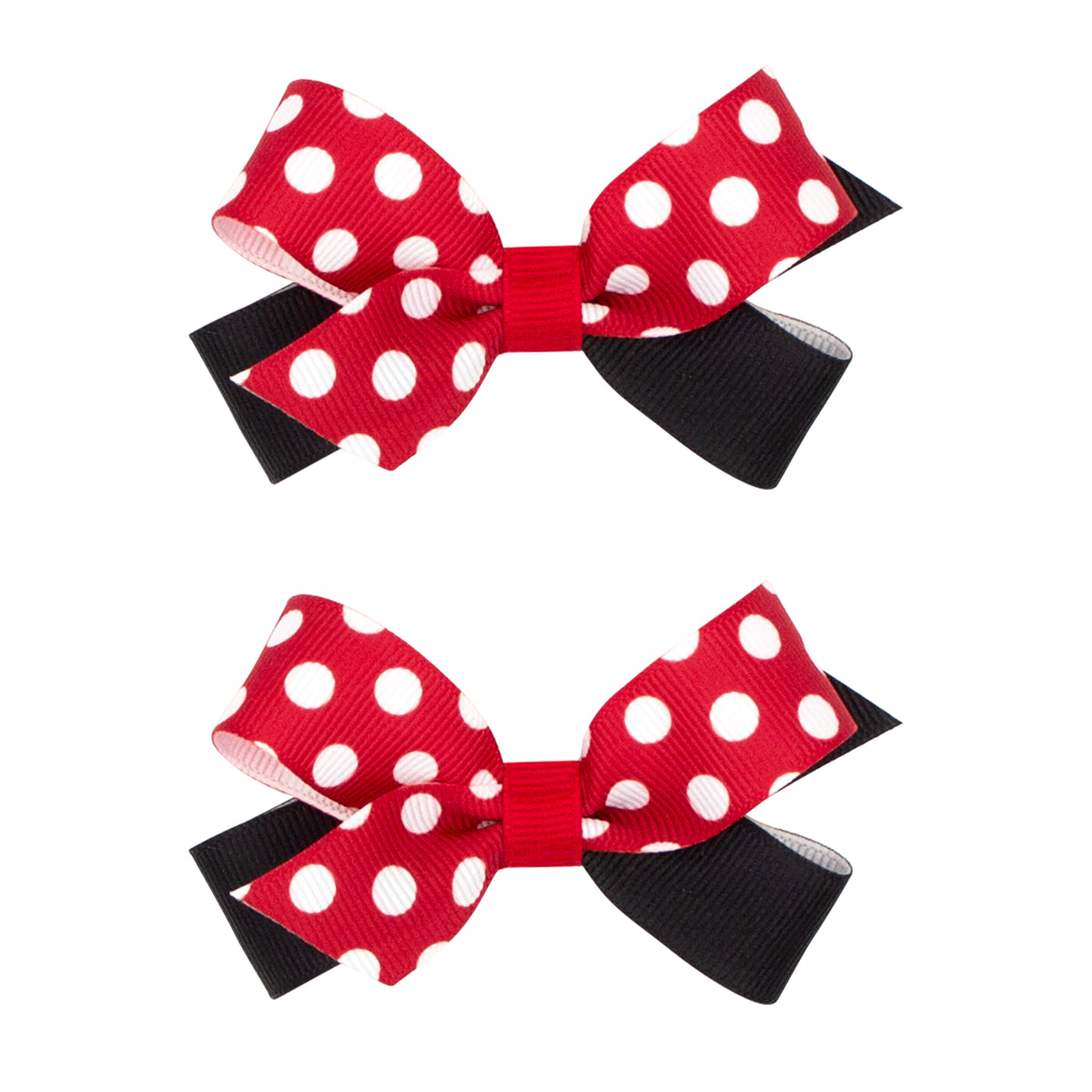 Wee Ones Mini Dot Print Grosgrain Hair Bows