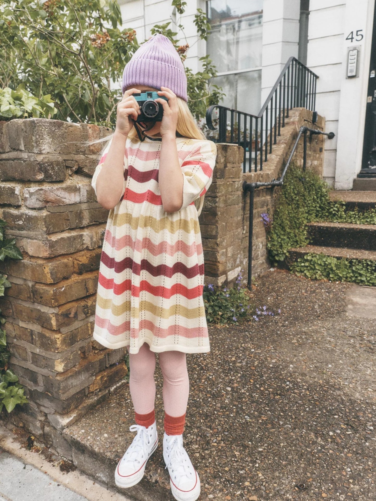 Tea Pointelle Sweater Dress