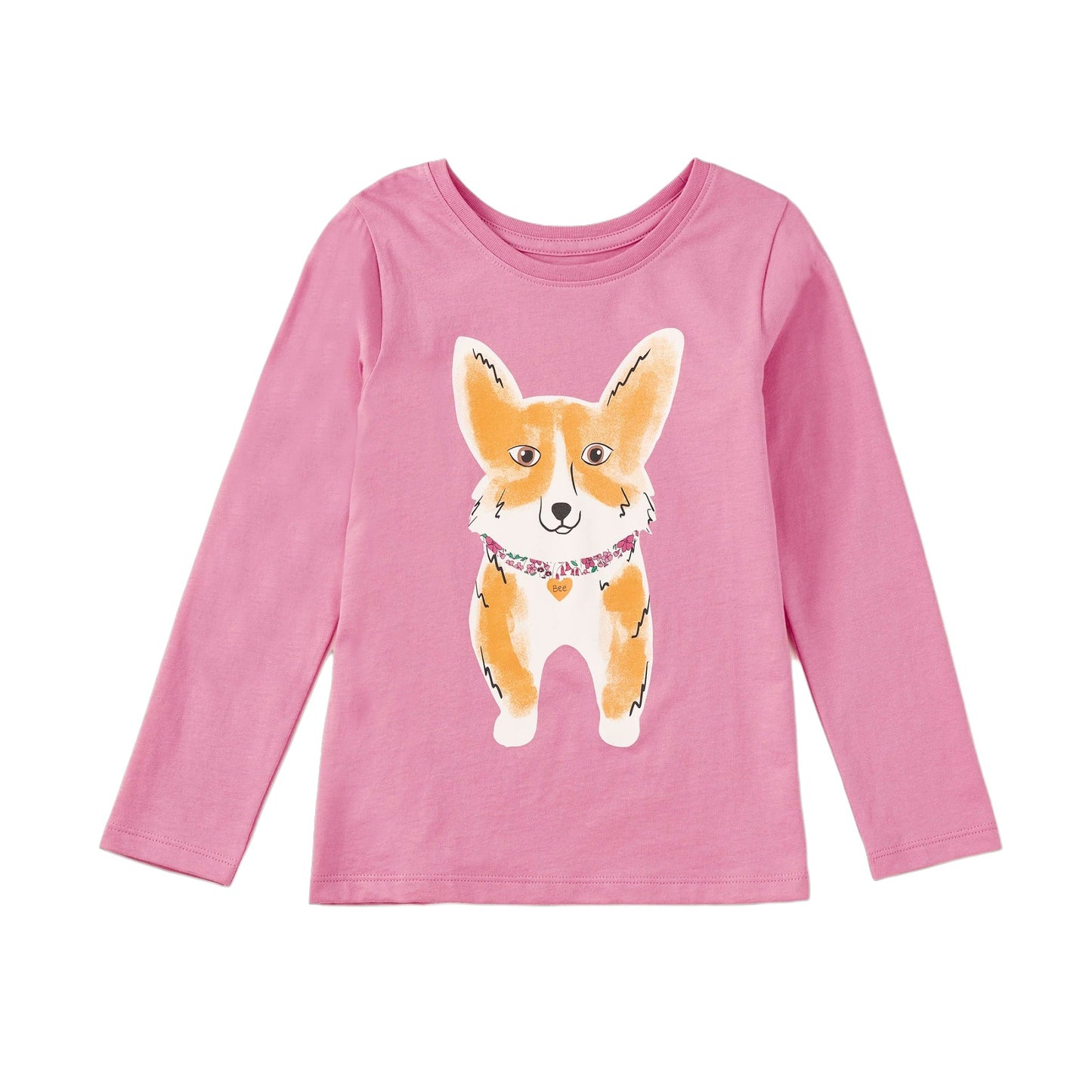 Tea Corgi Love Double Sided Graphic T-Shirt