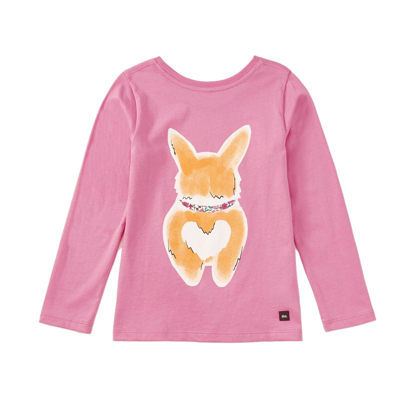 Tea Corgi Love Double Sided Graphic T-Shirt