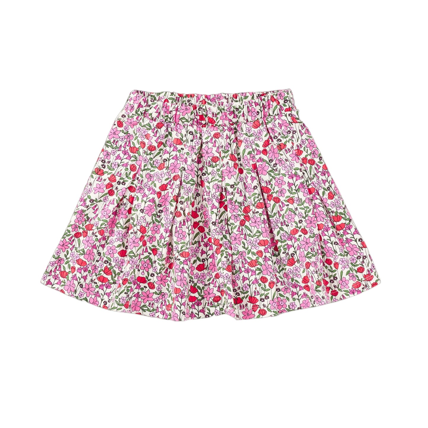 Tea Pleated Jersey Skirt