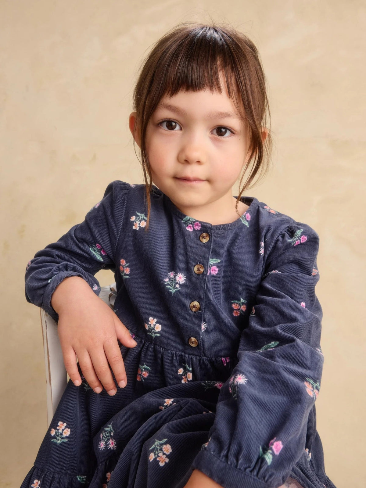 Tea Corduroy Henley Shirtdress