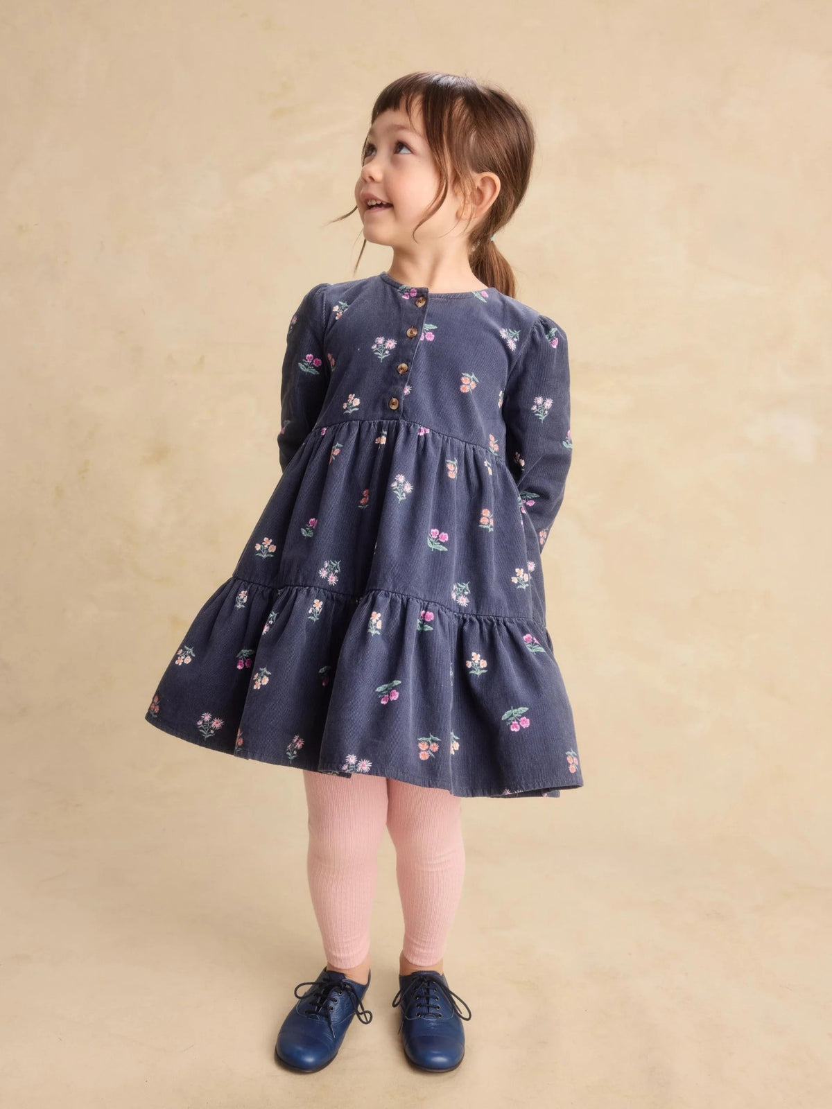 Tea Corduroy Henley Shirtdress