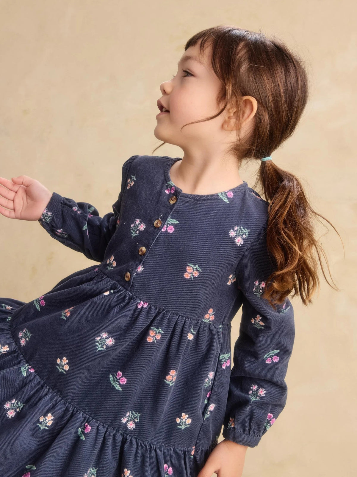 Tea Corduroy Henley Shirtdress