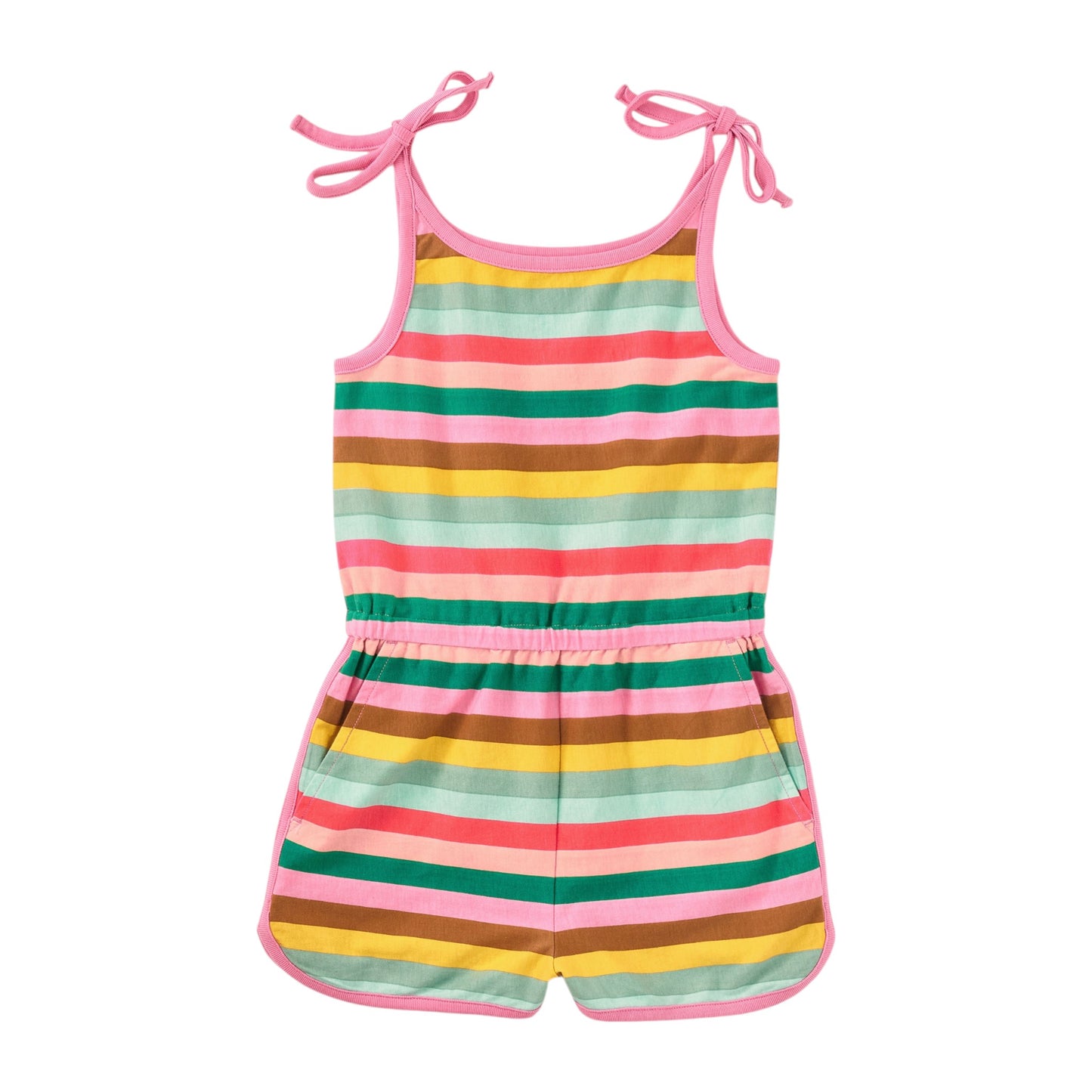 Tea Tie Shoulder Sporty Romper