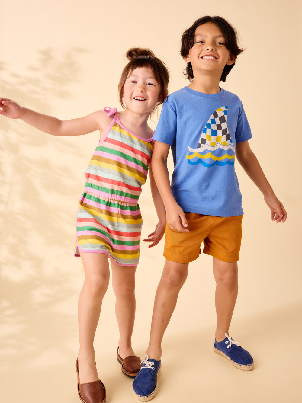 Tea Tie Shoulder Sporty Romper