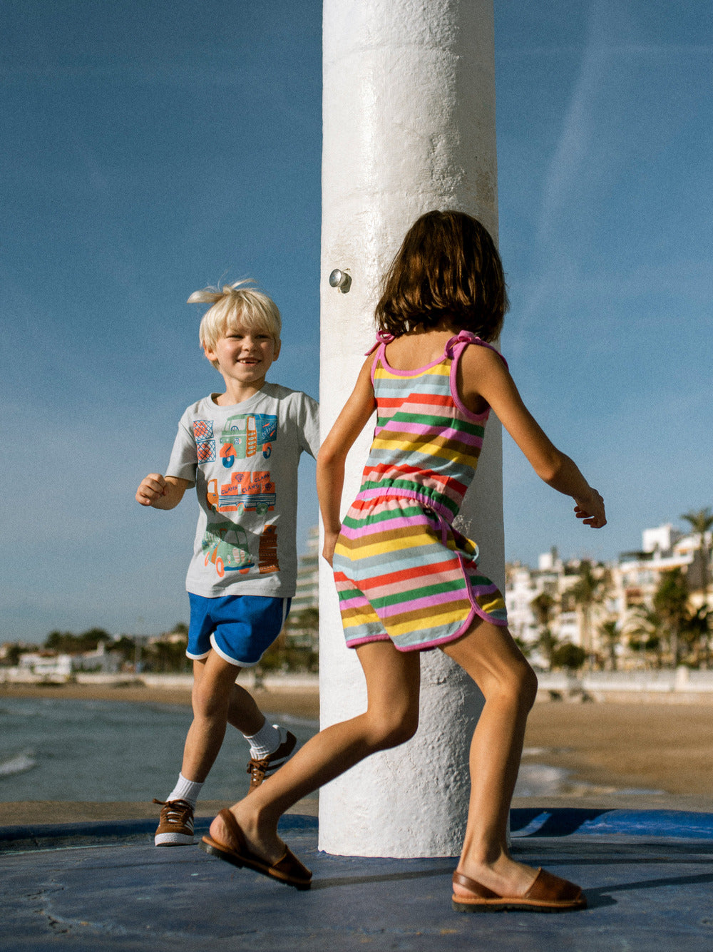 Tea Tie Shoulder Sporty Romper