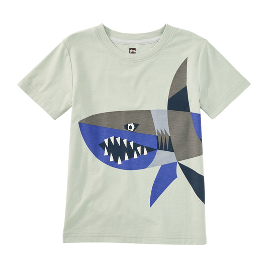 Tea Cubist Shark Double-Sided Graphic Tee