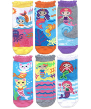 Load image into Gallery viewer, Jefferies Socks Mermaid Crew Socks- 6 Pair Pack