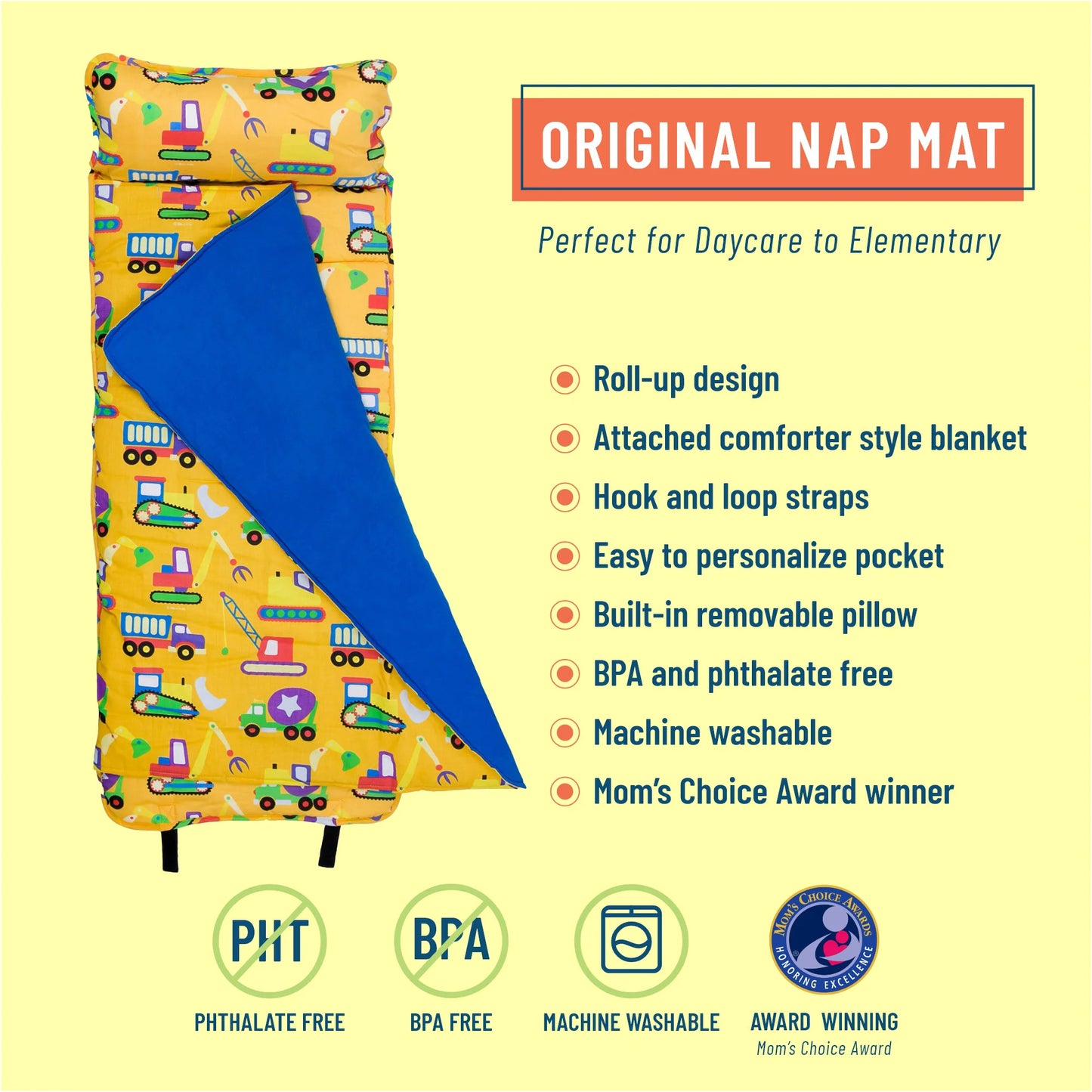 Wildkin Under Construction Original Nap Mat