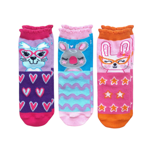 Jefferies Socks Cute Animal Crew Socks 3 Pair Pack