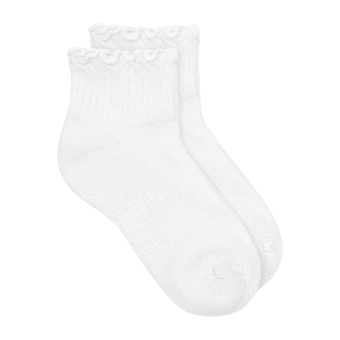 Jefferies Socks Smooth Toe Ruffle Ripple Edge Sport Quarter Socks