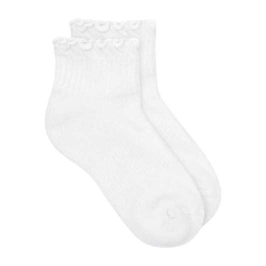 Jefferies Socks Smooth Toe Ruffle Ripple Edge Sport Quarter Socks