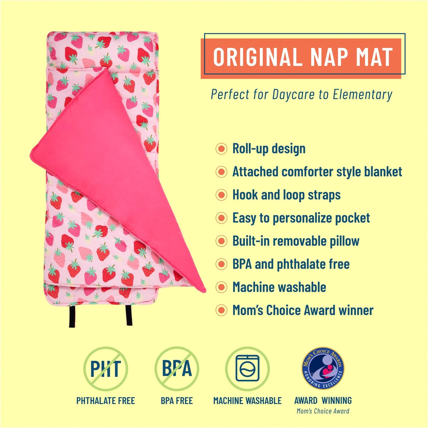 Wildkin Strawberry Patch Original Nap Mat