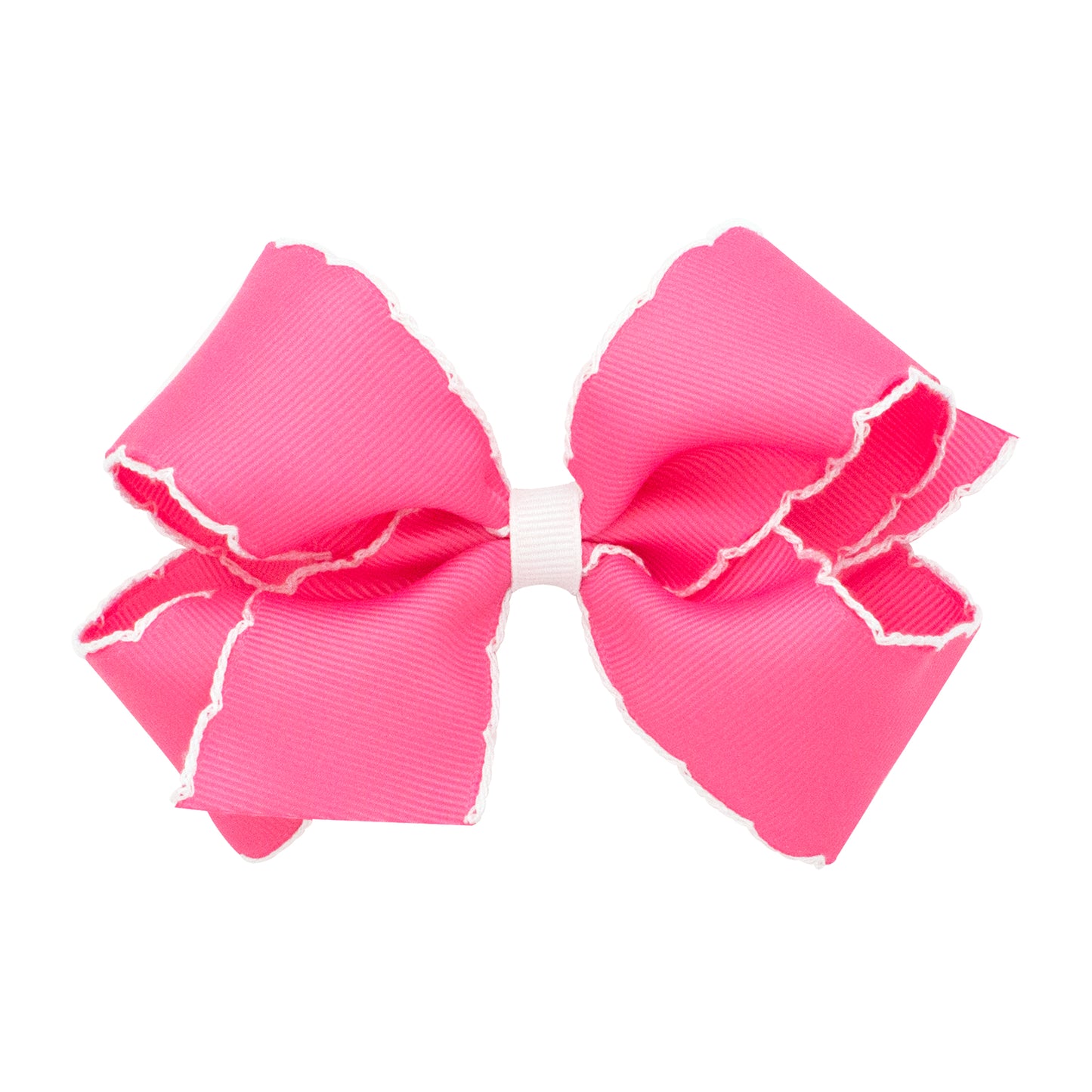 Wee Ones Medium Moonstitch Grosgrain with Contrasting Wrap Hair Bow