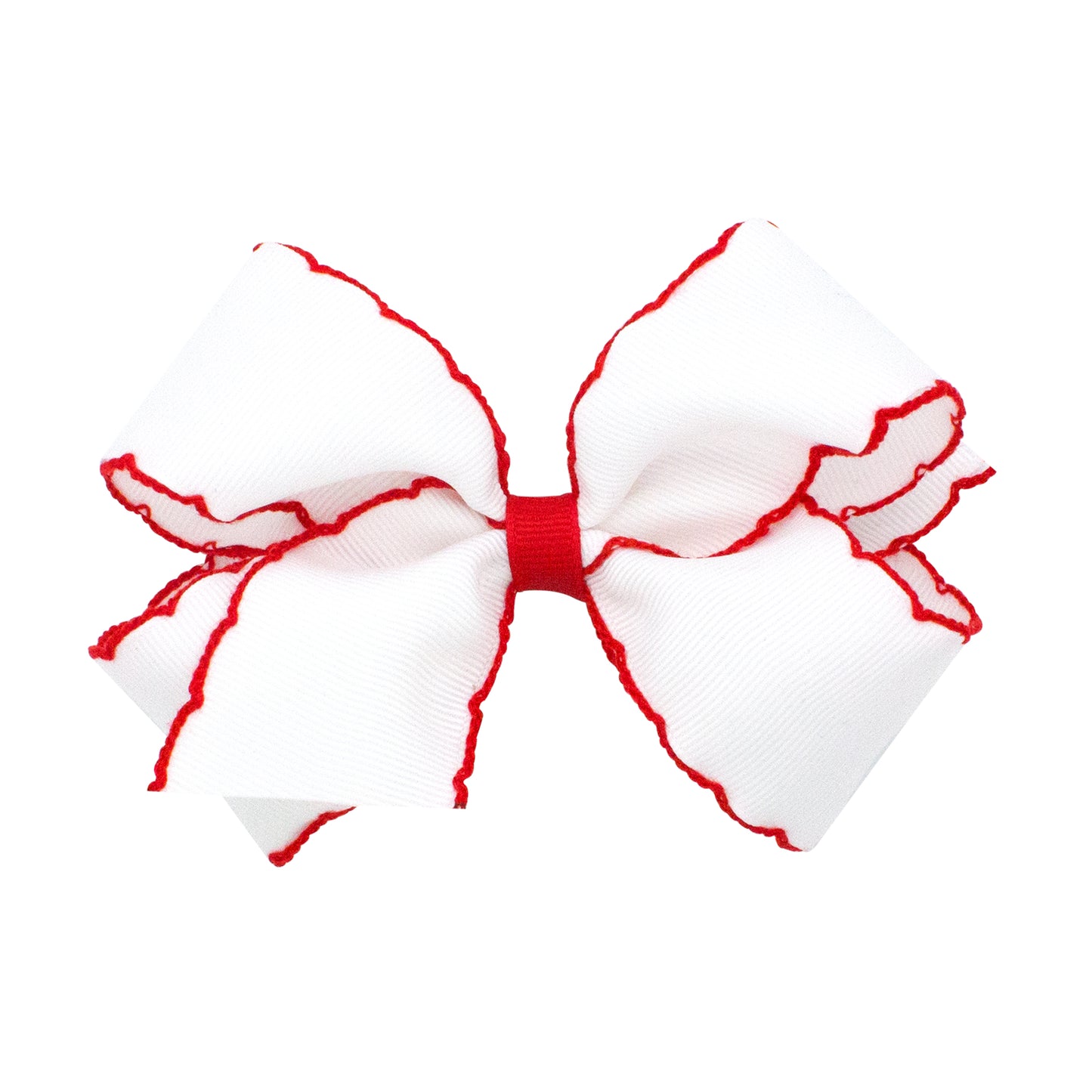 Wee Ones Medium Moonstitch Grosgrain Bow with Contrasting Wrap