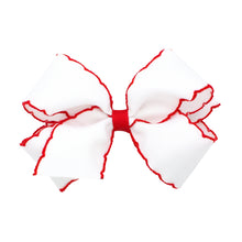 Load image into Gallery viewer, Wee Ones Medium Moonstitch Grosgrain Bow with Contrasting Wrap