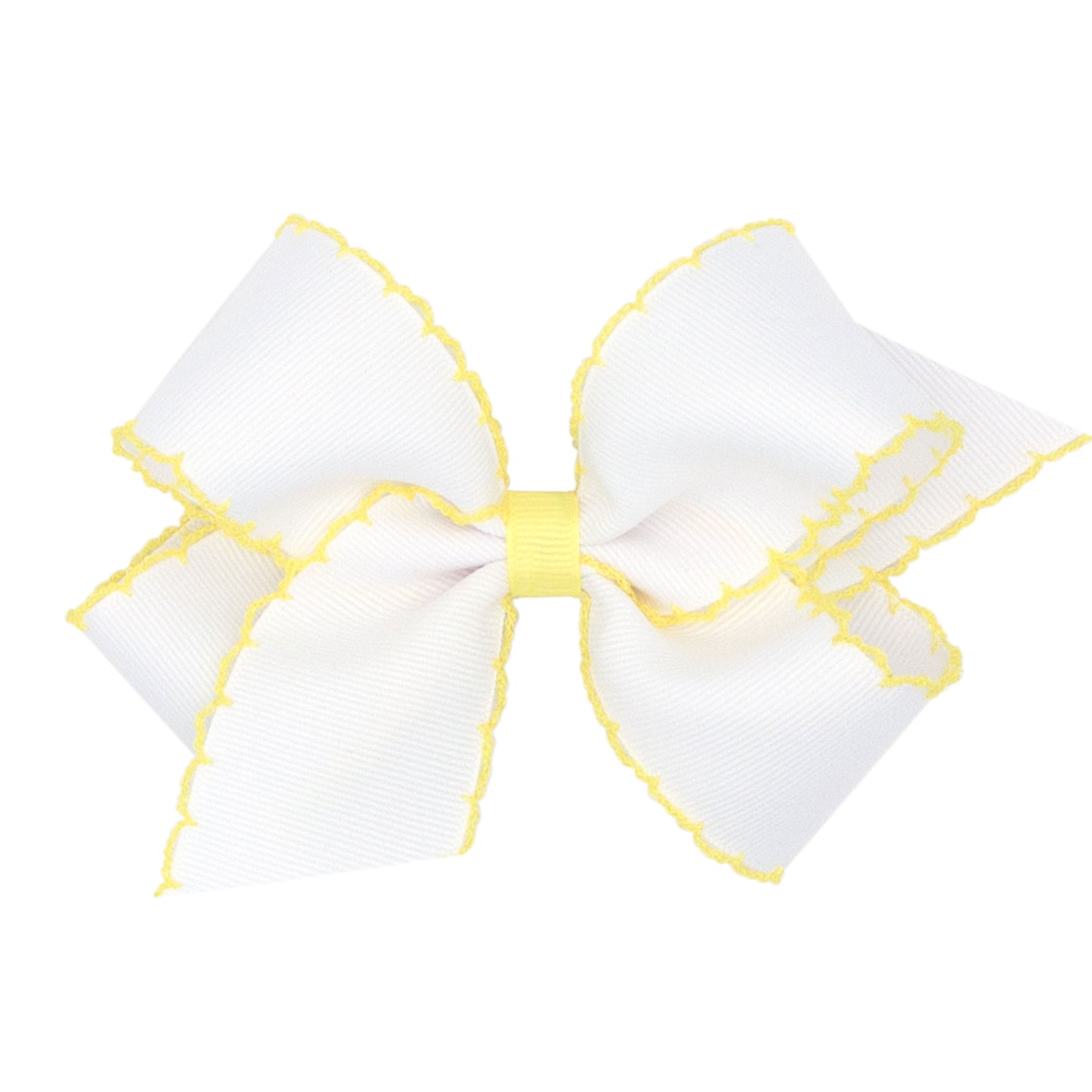 Wee Ones Medium Moonstitch Grosgrain Bow with Contrasting Wrap