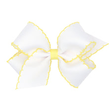 Load image into Gallery viewer, Wee Ones Medium Moonstitch Grosgrain Bow with Contrasting Wrap