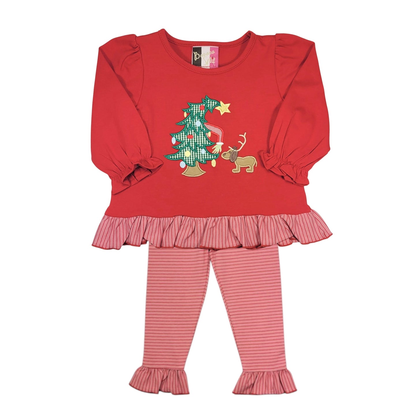 Banana Split Green & Grumpy Ruffle Pant Set