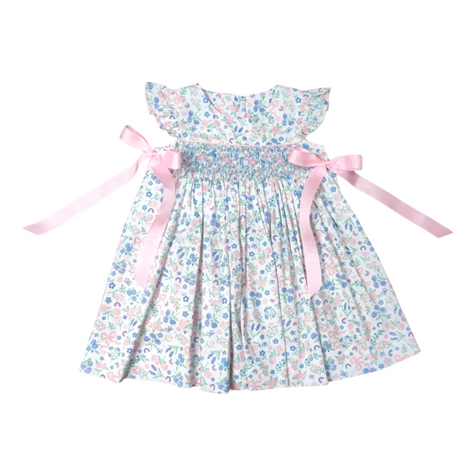 Banana Split Tickled Pink Floral Geo Dress