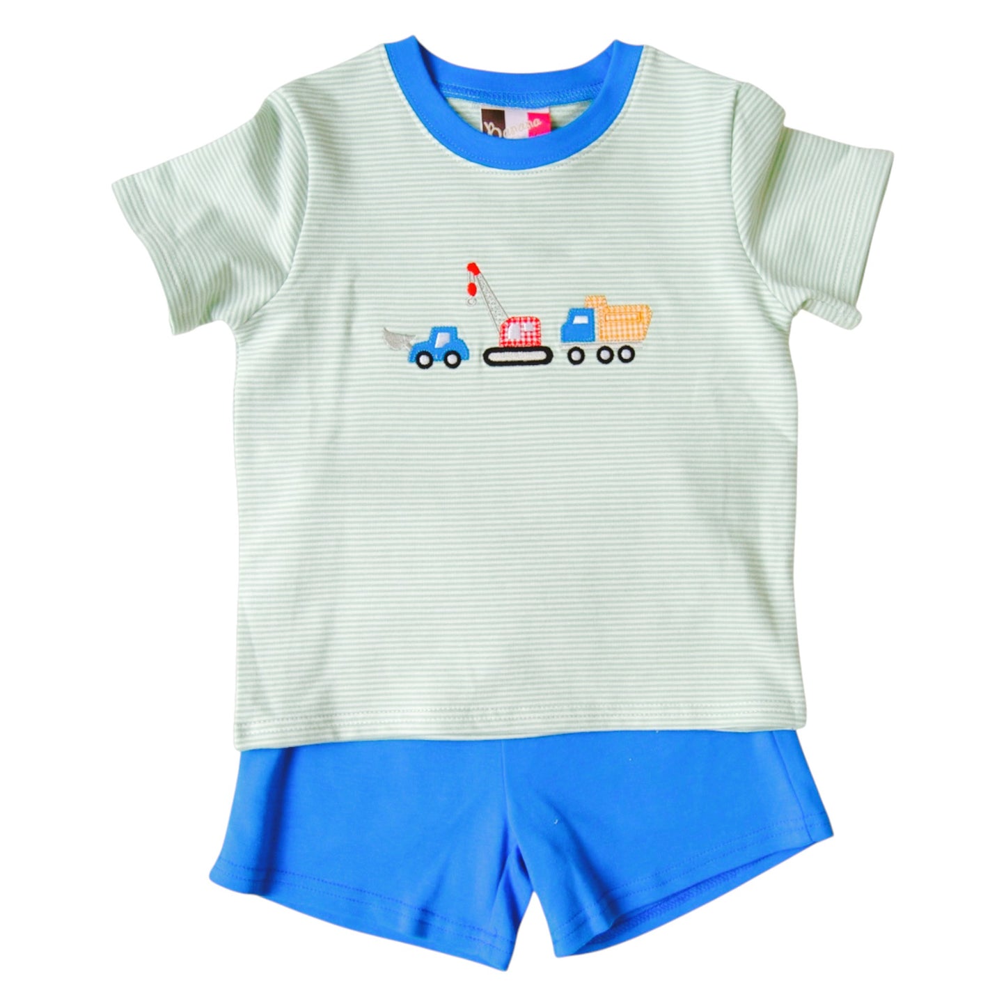 Banana Split Construction Boys Short Set