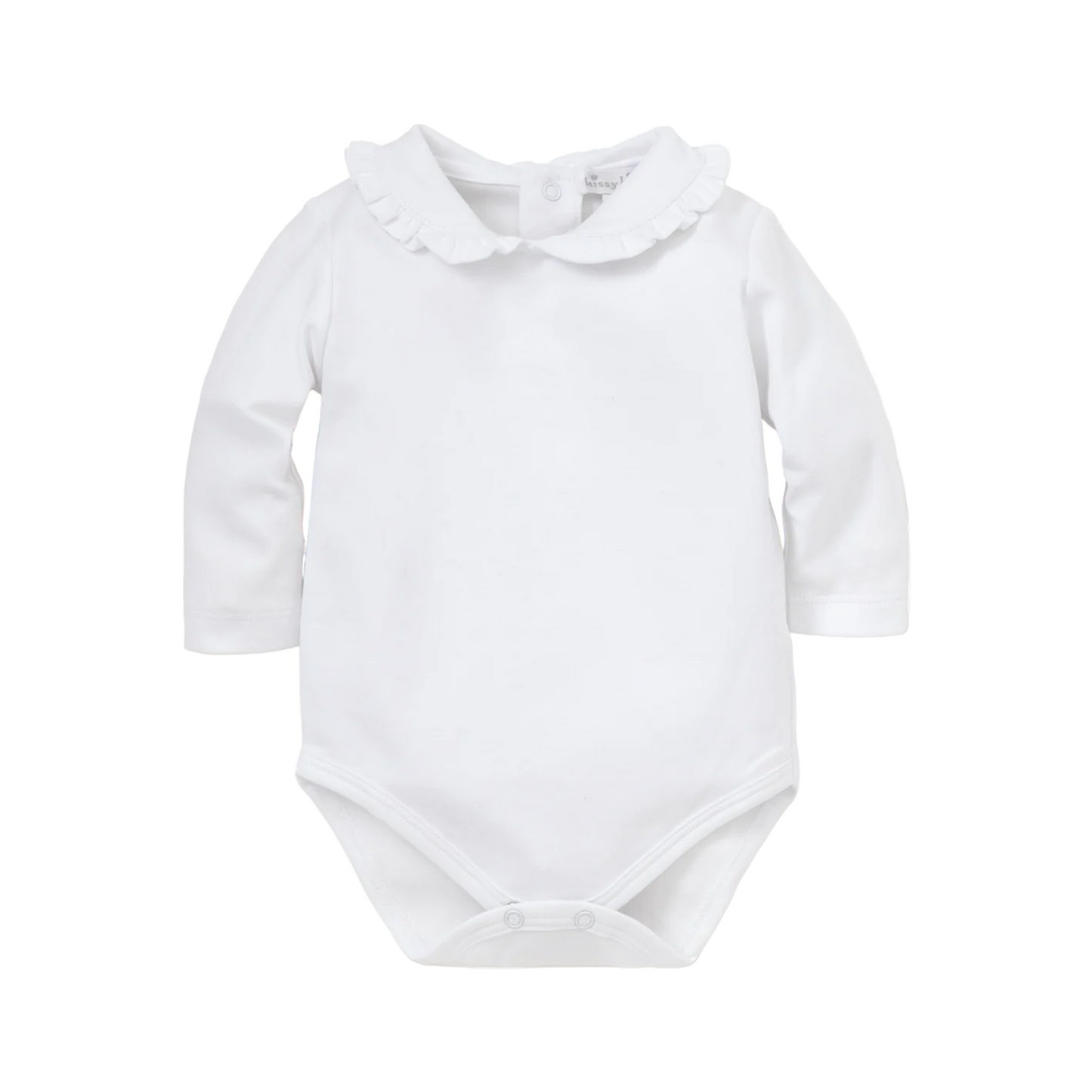 Kissy Kissy Basics L/S Ruffle Collar Bodysuit