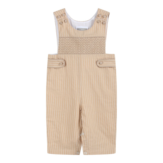 Lil Cactus Pinstripe Smocked John John