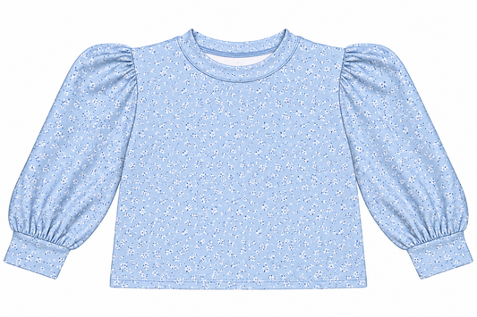 Honesty Athletic Floral Puff Sleeve Top