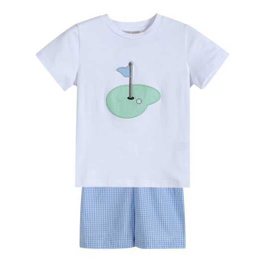 Lil Cactus Golf Hole Applique Short Set