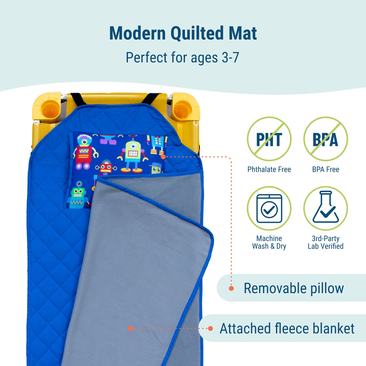 Wildkin Robots Modern Nap Mat