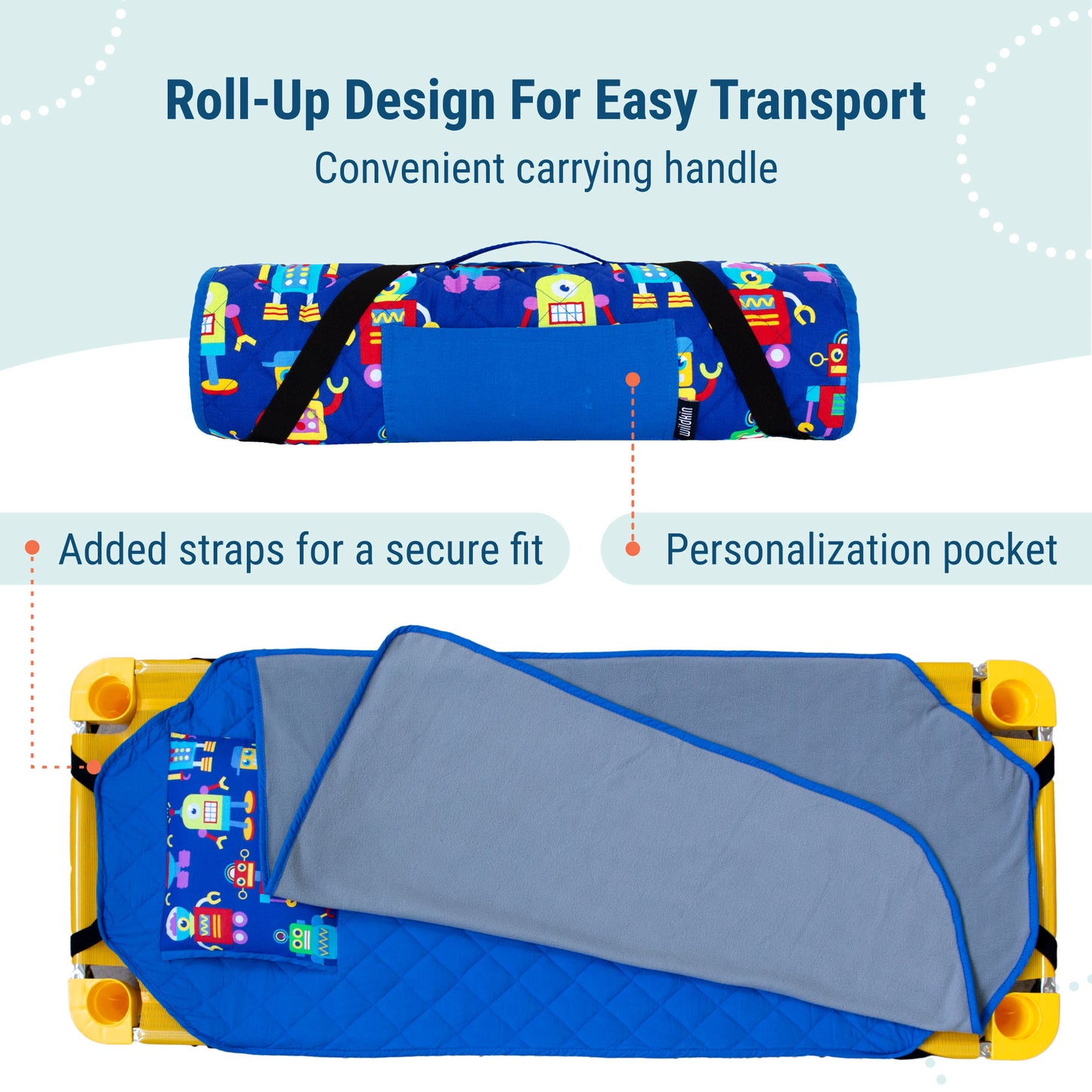 Wildkin Robots Modern Nap Mat