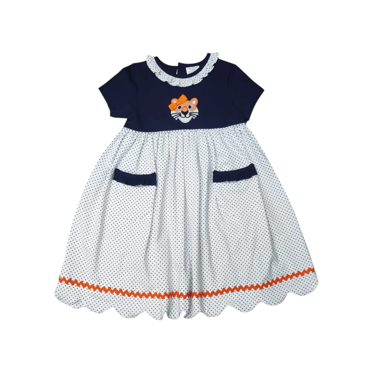 Ishtex Tiger Applique Girl's Dress