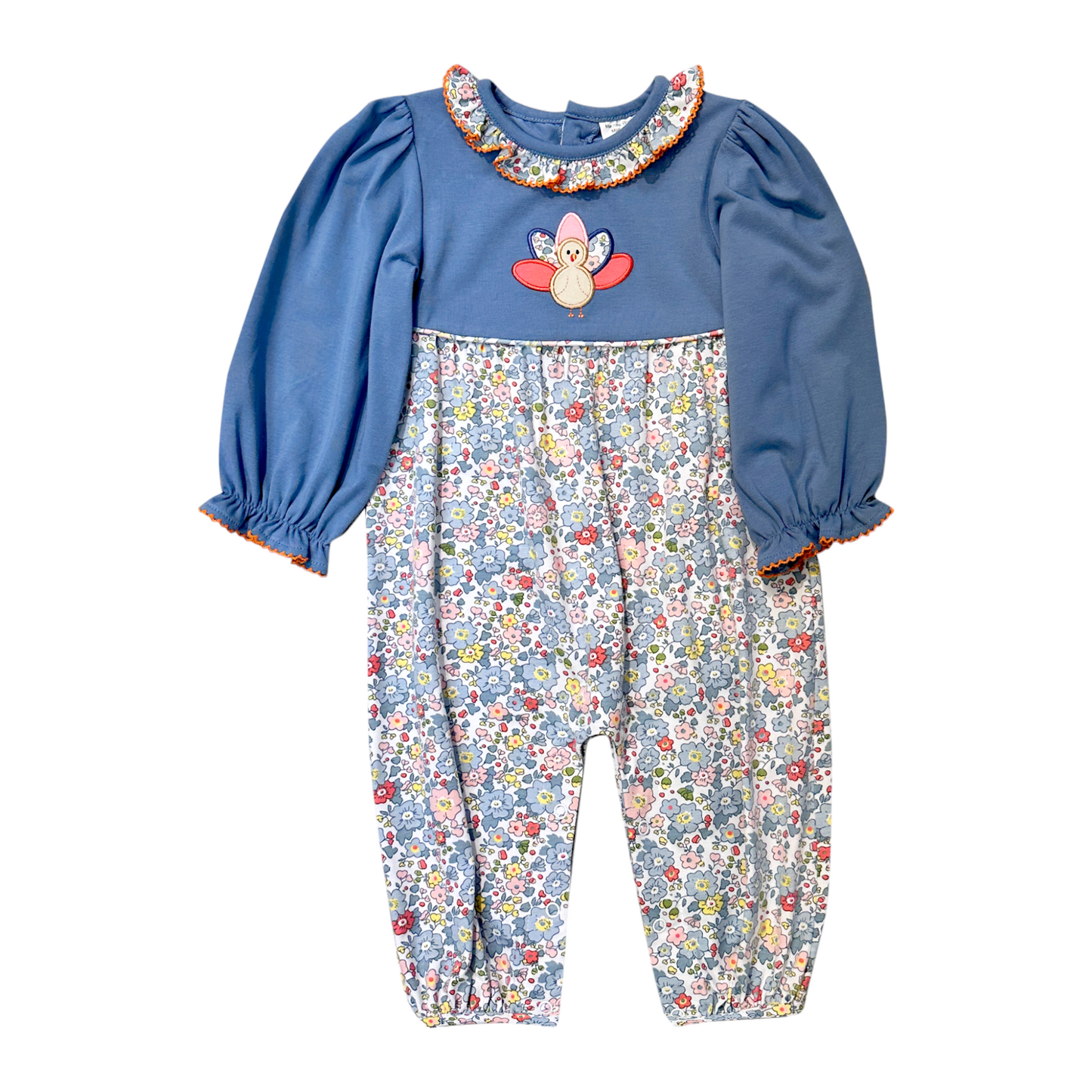 Ishtex Festive Flower Turkey Romper