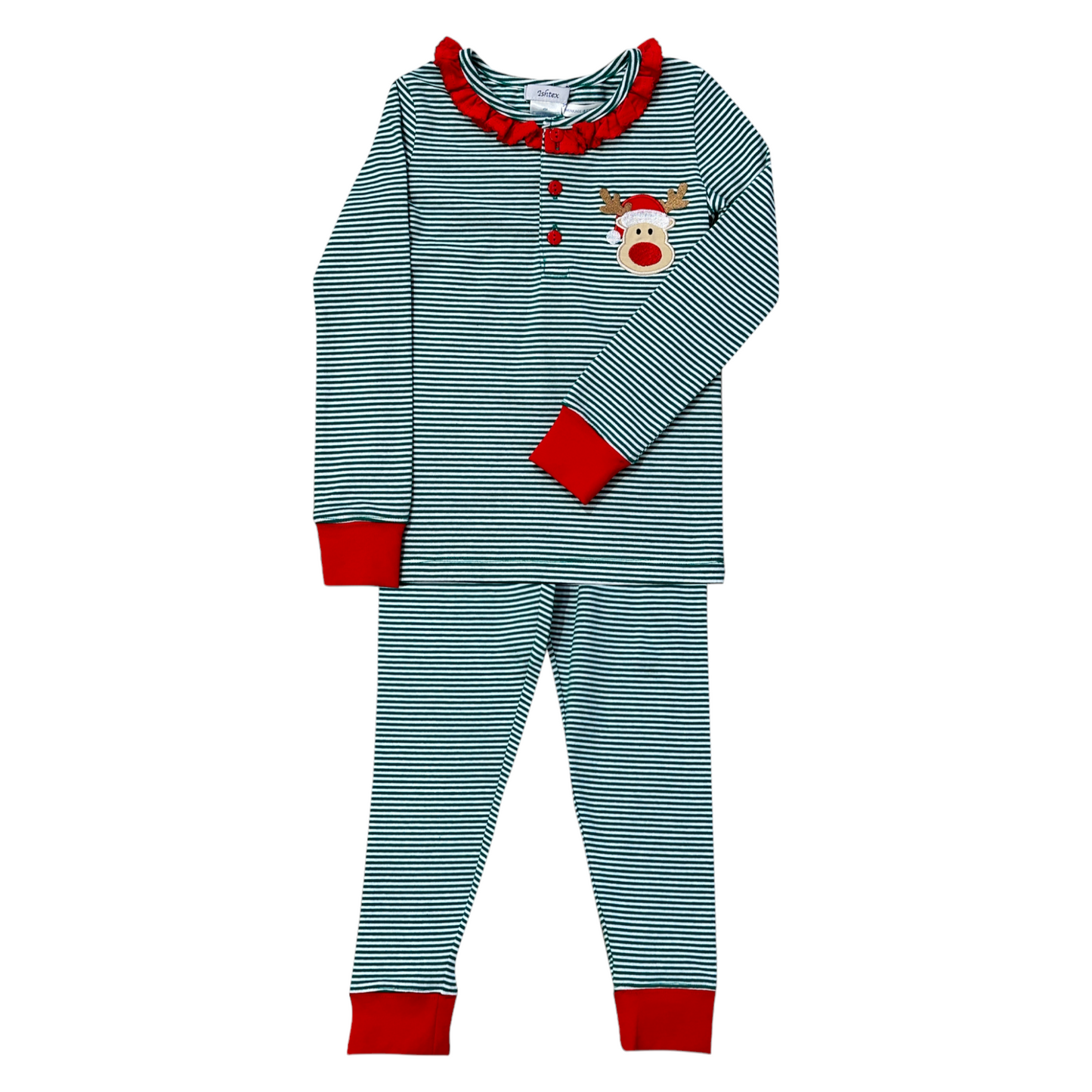 Ishtex Reindeer Applique Girl's Lounge Wear Set