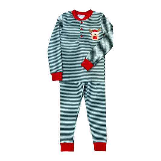 Ishtex Reindeer Applique Boy's Lounge Wear Set