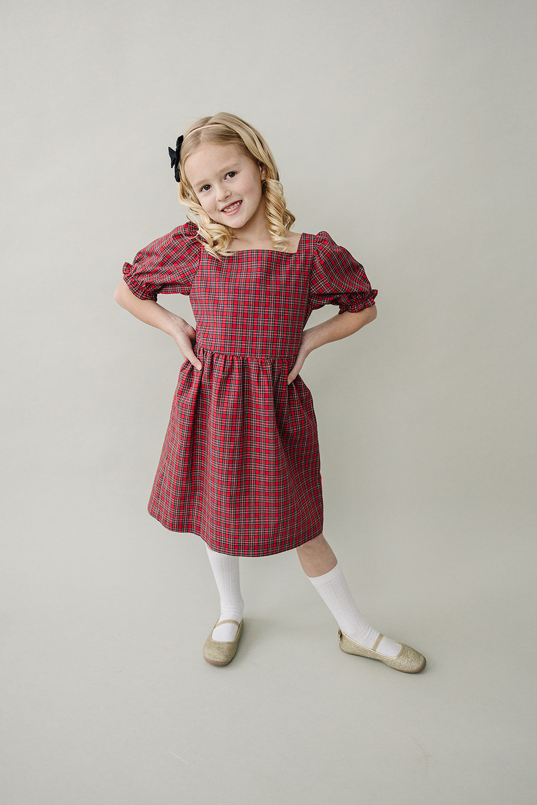 Funtasia Too Plaid Puff Sleeve Dress