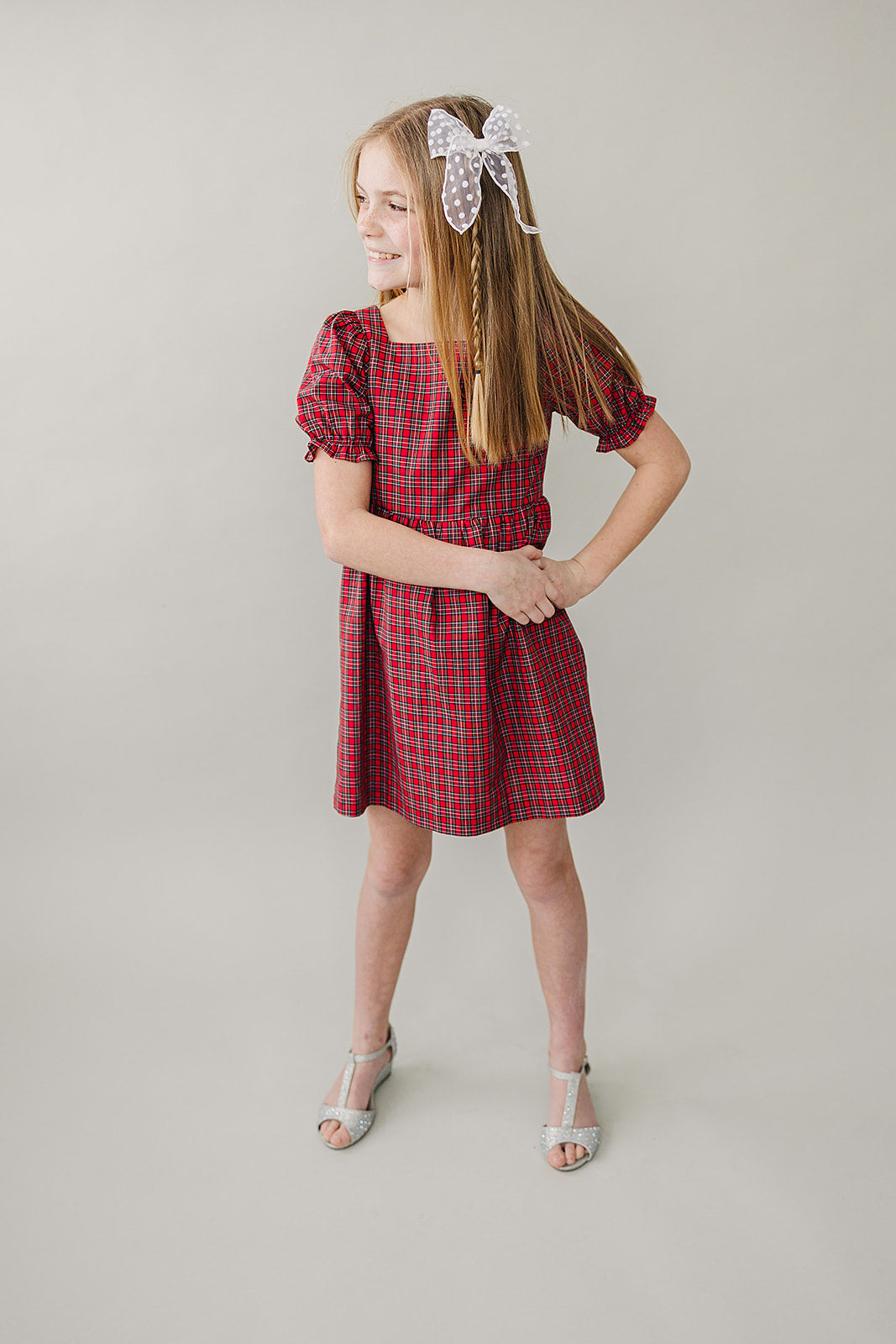 Funtasia Too Plaid Puff Sleeve Dress