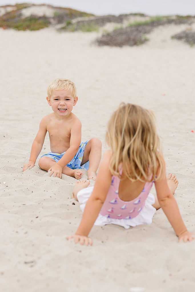 Funtasia Too Sailboats Ruffle Swimsuit