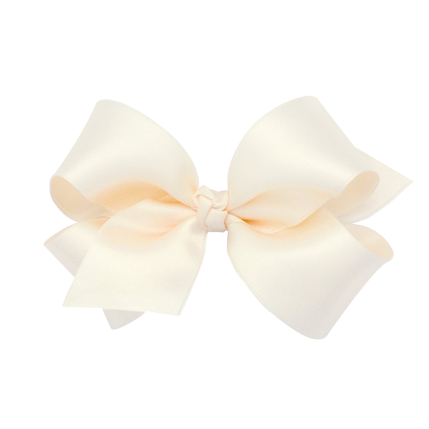 Wee Ones Medium French Satin Pinch Clip Hair Bow (Knot Wrap)