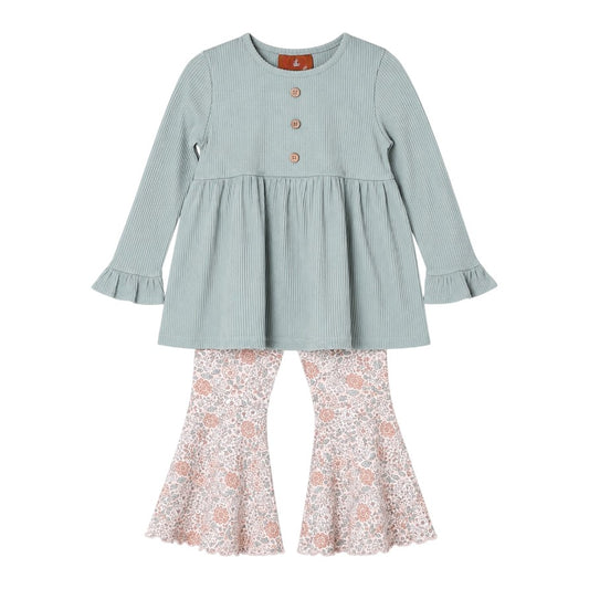 Milly Jay Faded Botanica Bell Bottom Set
