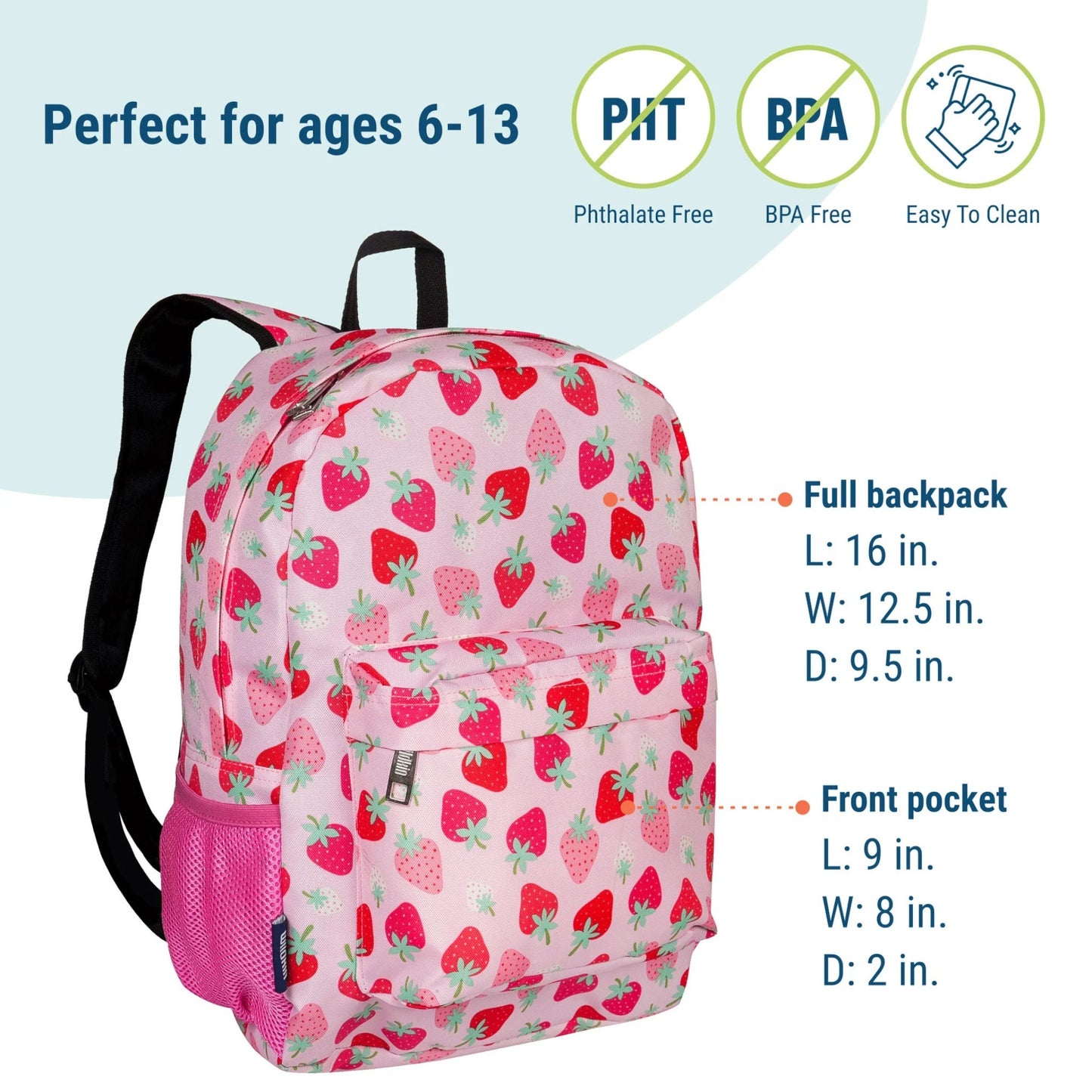 Wildkin Strawberry Patch 16 Inch Backpack