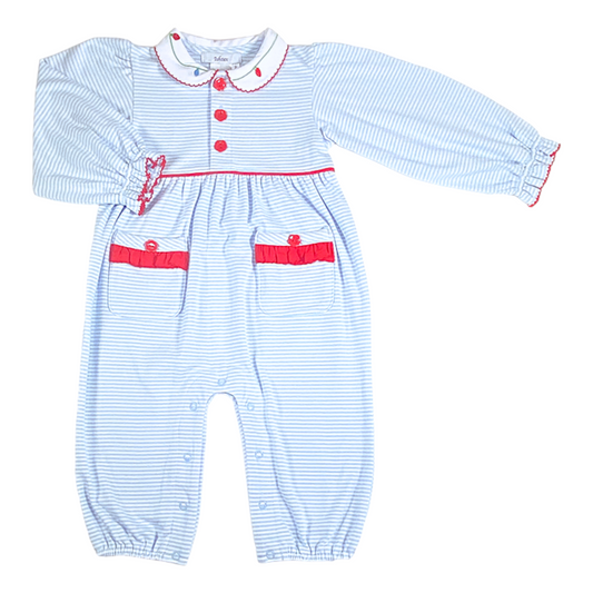 Ishtex Stripe Christmas Lights Romper