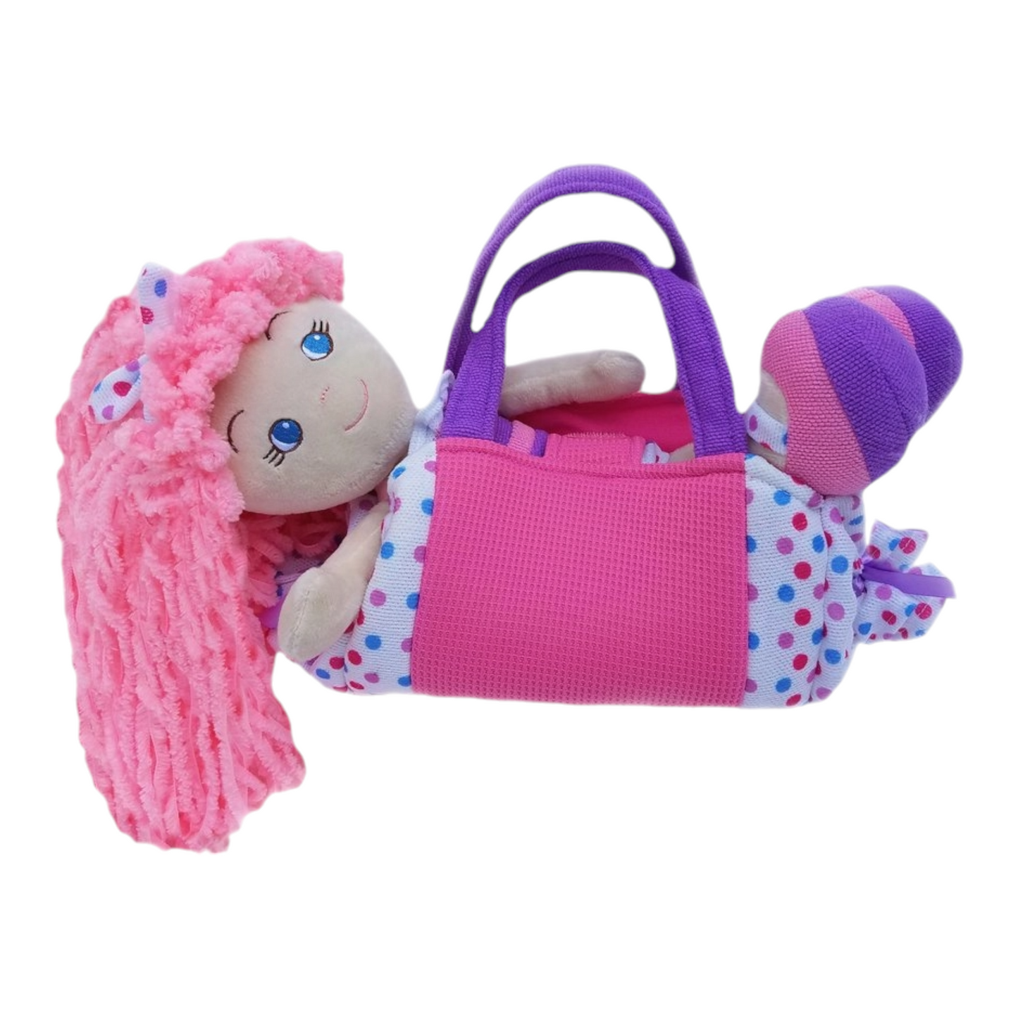 Girlz N Dollz Leila Doll in Multicolor Polka Dot Purse