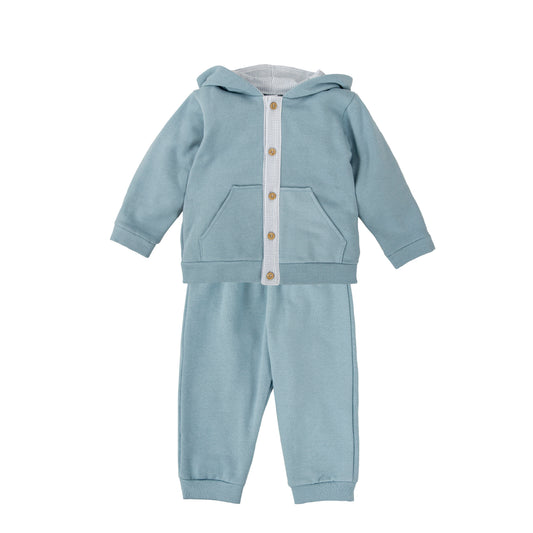 Babidu Hooded Button Jogger Set