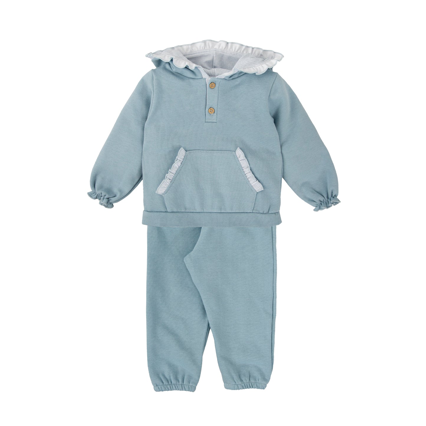 Babidu Ruffle Hooded Jogger Set