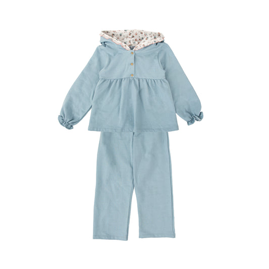 Babidu Ruffle Hooded Jogger Set