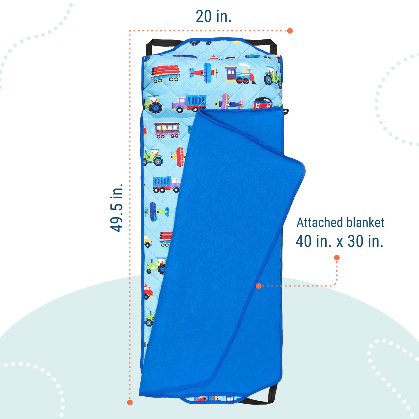 Wildkin Trains, Planes & Trucks Quilted Nap Mat