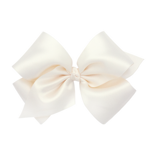 Wee Ones King French Satin Hair Bow (Knot Wrap)- Pinch Clip