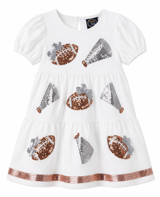 Emma Jean Cheer Sparkle Applique Dress